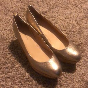 Gold Wedge Shoes